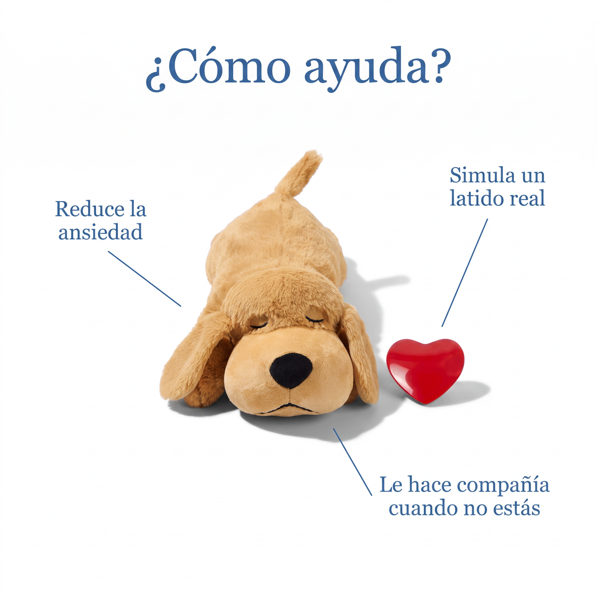 Peluche con latido que calma a tu gato